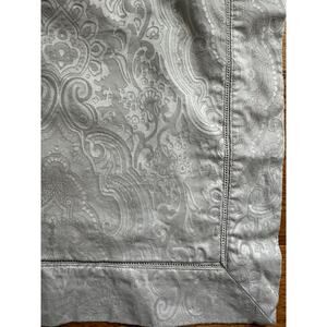 2 Ralph Lauren Pillow Sham Ruffles Textured Jacquard Floral paisley gray set